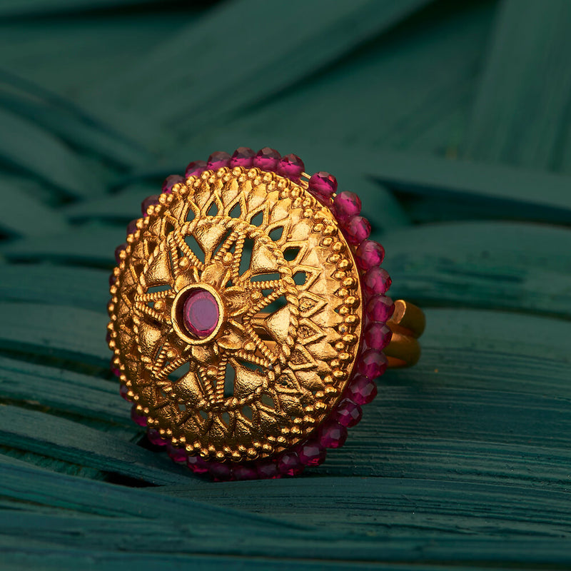 South Indian Ethnic Gold Plated Wedding Finger Ring Women Fashion Jewelry |  eBay